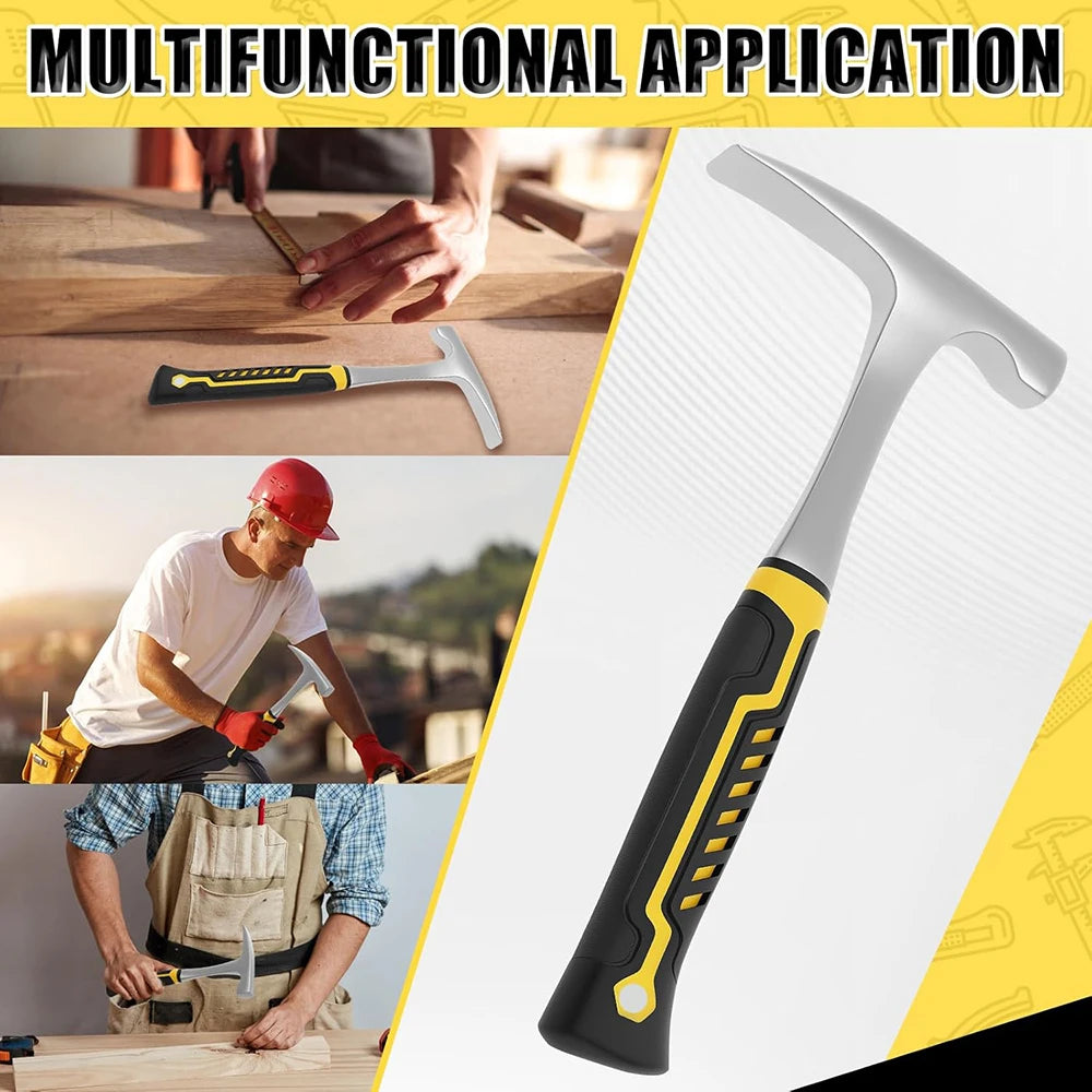 Geological Hammer High Carbon Steel Rock Pick Hammer with Arc for Survey Mine Exploration Geological Prospecting Hammer