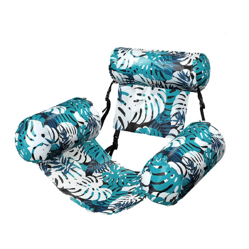 Summer Pool Water Hammock Air Mattresses Bed Beach Water Sports Lounger Inflatable Foldable Floating Row Swimming Chair