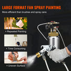 2L/0.5gal Spray Paint Pressure Pot Tank Lightweight Air Paint Pressure Pot 1.8mm Nozzle Spray Paint Gun 3m Hoses