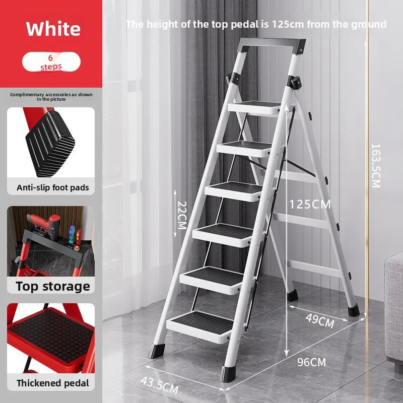 Herringbone ladder Household ladder Folding telescopic multifunctional indoor stairs Thickened climbing ladder Escalator