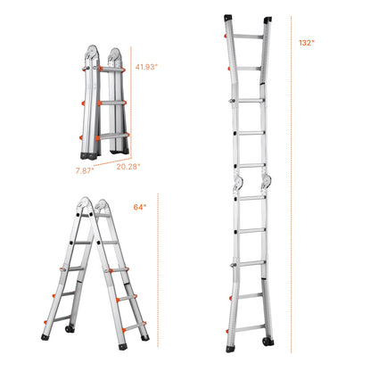 Compact A-Frame Aluminum Extension Ladder - RV