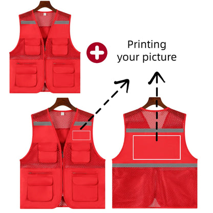 Thin Mesh Multi-Pocket Vest - Camping & Fishing