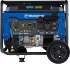 6500W Dual Fuel Portable Generator with CO Sensor, 30A RV & Transfer Switch Outlets, 14.5H Runtime