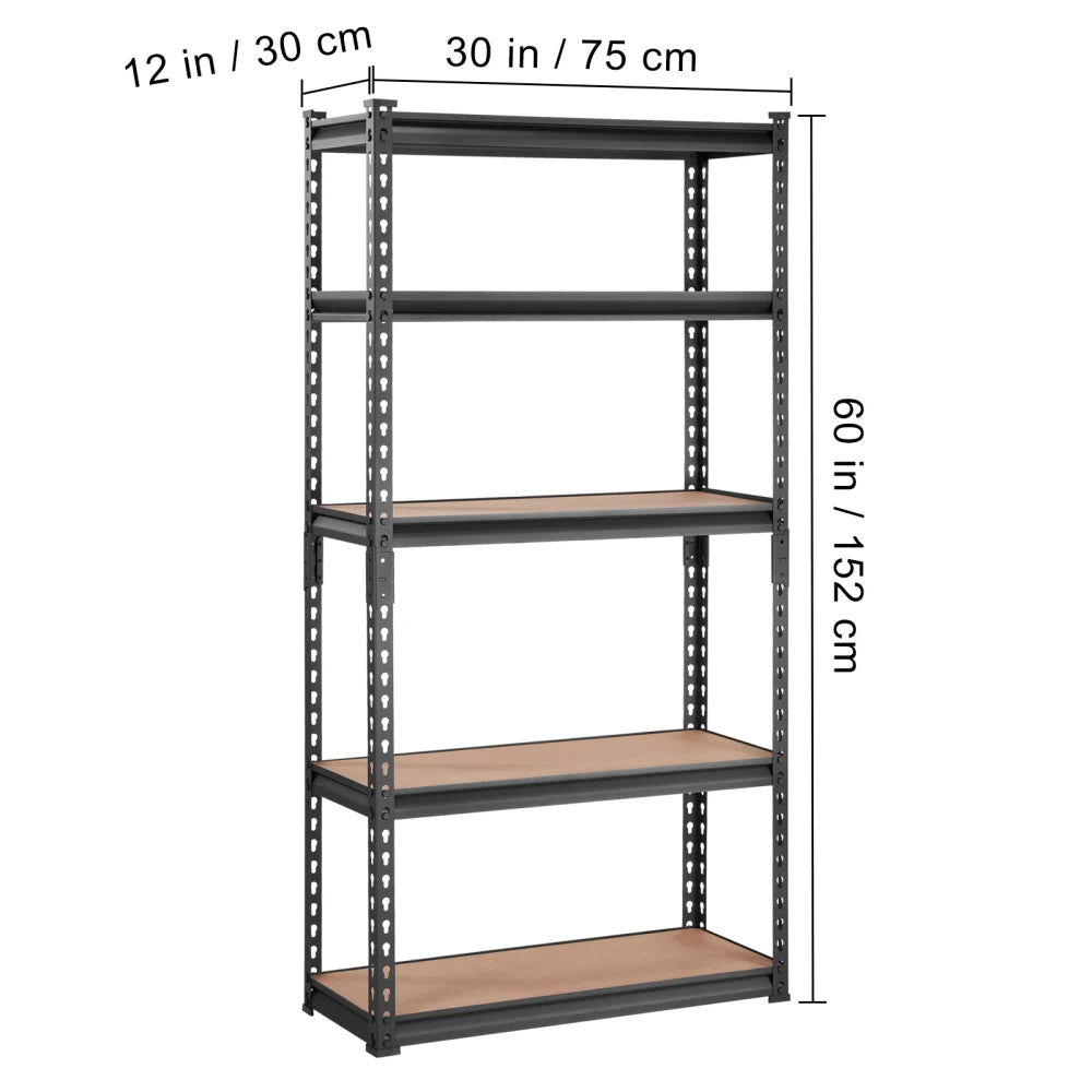 5-Tier Metal Storage Shelving 2000 lbs, 30x12x60"