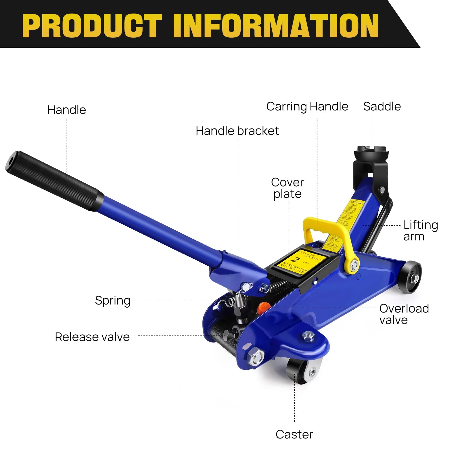 Hydraulic Trolley Floor Jack Heavy Duty 2 Ton Low Profile Lifting for Car Van Garage Tyre Repair Change Tire Emergency