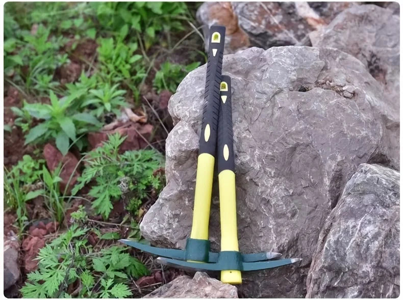 Versatile 2-in-1 Garden Pickaxe with Fiber Handle -  for Planting Flowers & Vegetables,Outdoor Camping Adventures, Cross Pickaxe