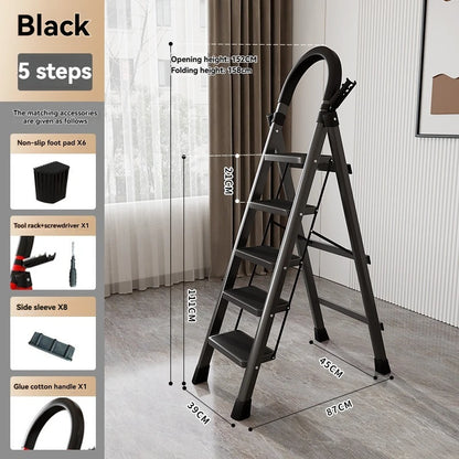Folding Zigzag Step Ladder - Wide Pedal Indoor