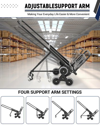 3-in-1 Stair Climbing Hand Truck 330 lbs, 10 Wheels