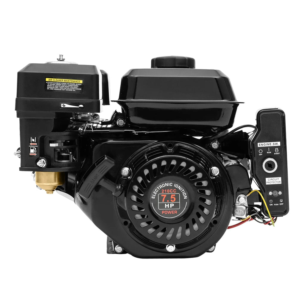7.5HP 210cc 4-Stroke Petrol Engine With Electric Start Engine Single Cylinder for Compressor Scarifier Lawnmower Go Kart