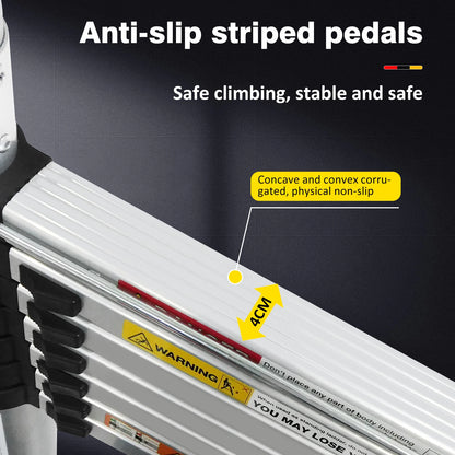 Aluminum A-Frame Folding Ladder 150kg - Non-Slip