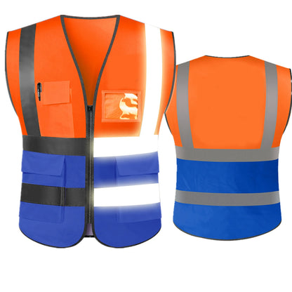 Hi-Vis Safety Vest ANSI Class 2 with 5 Pockets