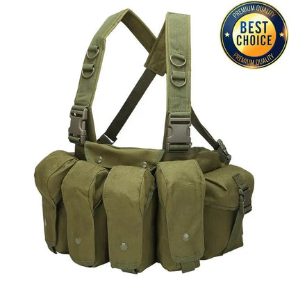 Molle Chest Rig Vest with AK Pockets - Quick Release