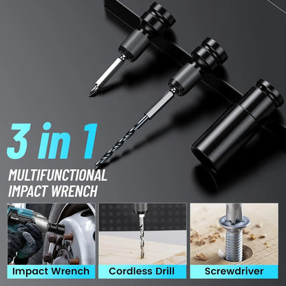 Cordless Impact Wrench 650Nm 1/2" with 2 Batteries