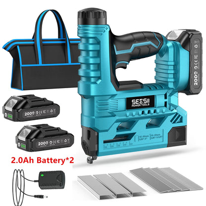 18GA Cordless Brad Nailer with 2 Batteries & 1000 Nails