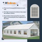 20x40FT Heavy Duty Party Tent, Large Commercial Canopy with Removable Sidewalls & 3 Carry Bags for Weddings, Events, and Outdoor
