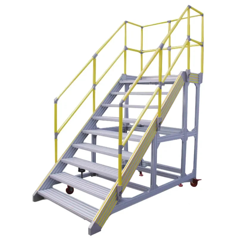 Adjustable Aluminum Truss System Stage Platform Step Ladder Frame For Airplane Maintenance Work Platform Ladder