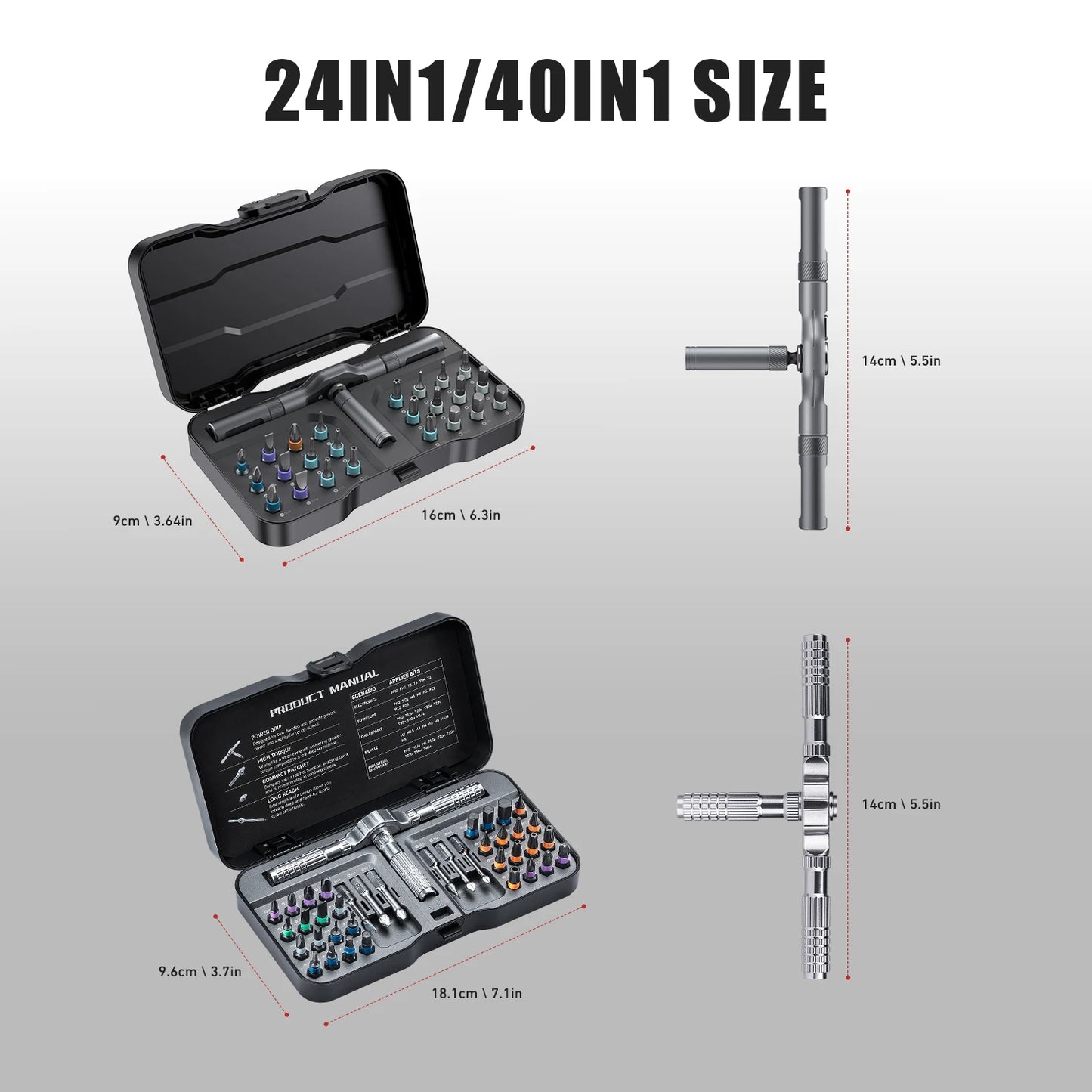 66-in-1 Ratchet Screwdriver Set with Magnetic Bits