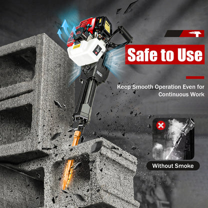 52CC Gasoline Jack Hammer - 1900W Concrete Breaker