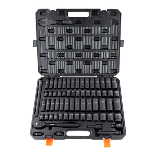 1/2" Drive Impact Socket Set - Cr-V Alloy Steel