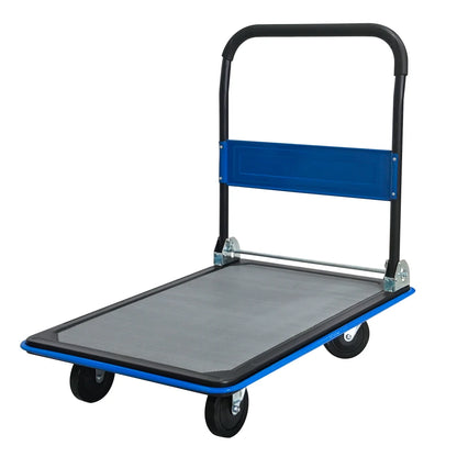 Foldable Flatbed Cart 660 lbs with Swivel Wheels