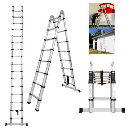Aluminum A-Frame Folding Ladder 150kg - Non-Slip