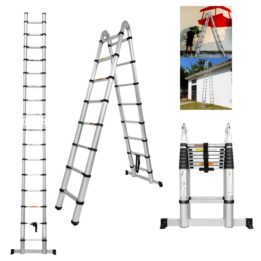 Aluminum A-Frame Folding Ladder 150kg - Non-Slip