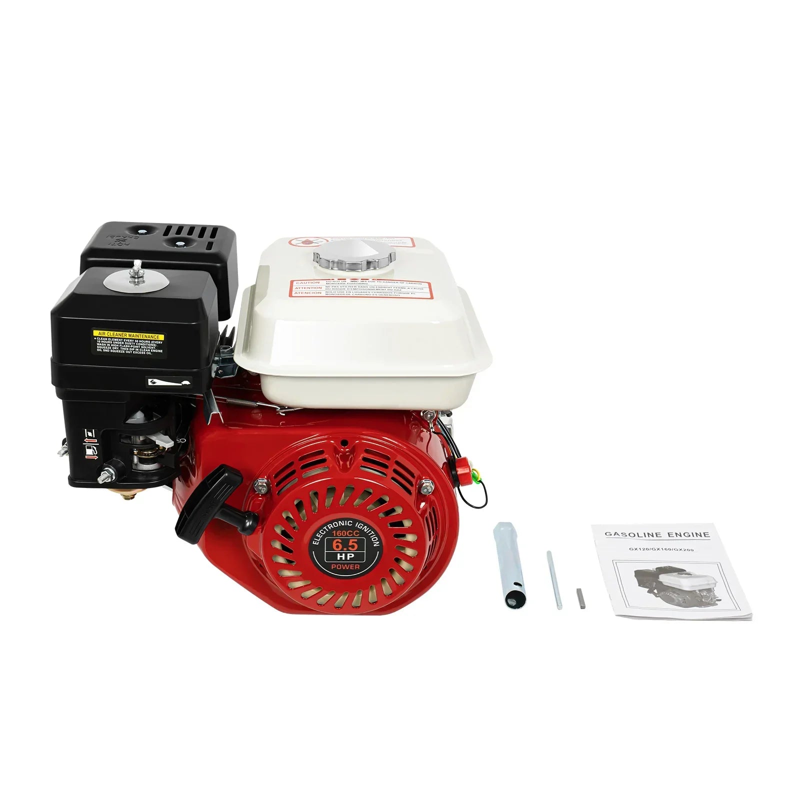 6.5HP 4-Stroke Gas Engine for Honda GX160 OHV  Pull Start  Air Cooling System 200cc