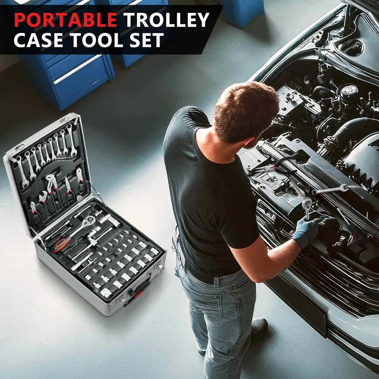 799-Piece Tool Set with Trolley Case - Home & Mechanic