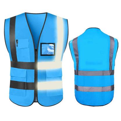 Hi-Vis Safety Vest ANSI Class 2 with 5 Pockets