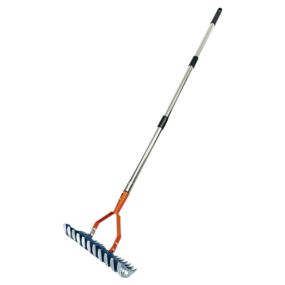 Thatch Rake for Lawn Care Detachable Dethatching Rake Garden Leaf Rake Soil Cultivator Lawn Aerator Tool with Adjustable Handle