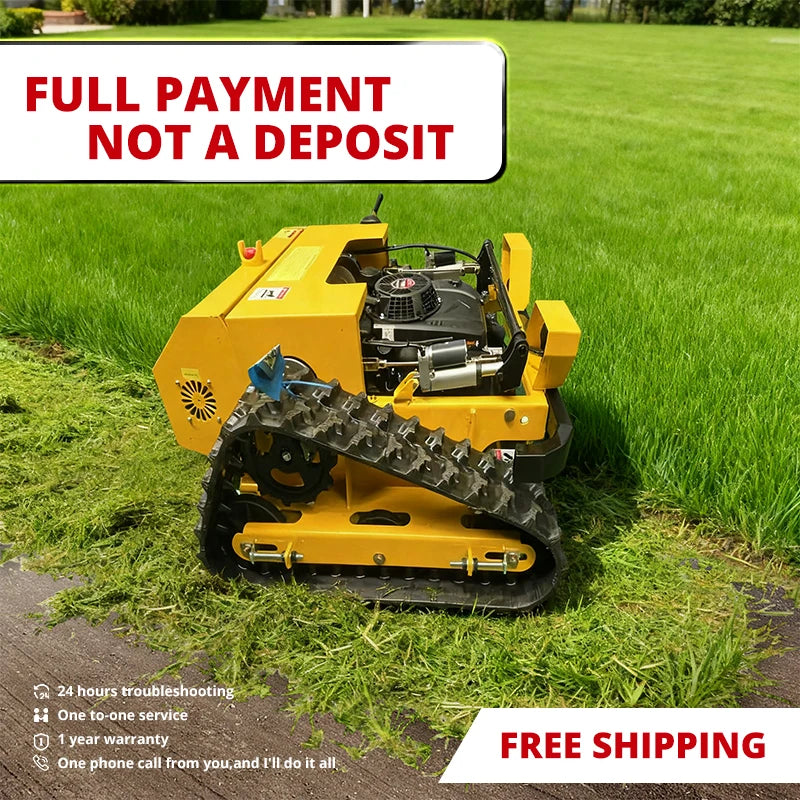 Heavy Duty RC Lawn Mower With 5KM/H Speed, 224cc Engine, Smart Remote Start & Emergency Stop Function