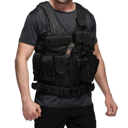 Multi-Pocket SWAT Tactical Vest - Jungle Combat