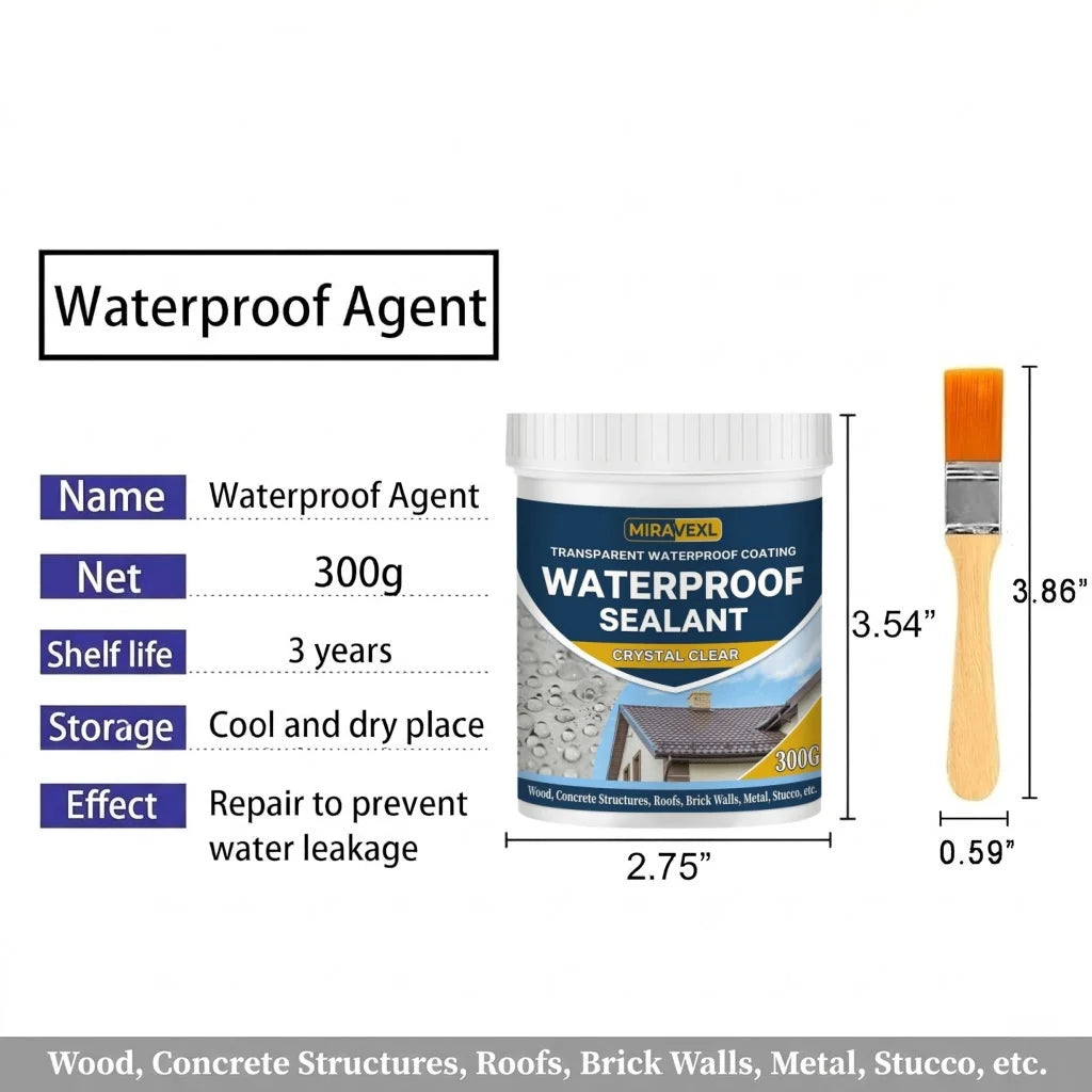 Crystal Clear Waterproof Sealant - Anti-Leak Coating