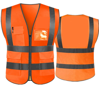 Hi-Vis Safety Vest ANSI Class 2 with 5 Pockets