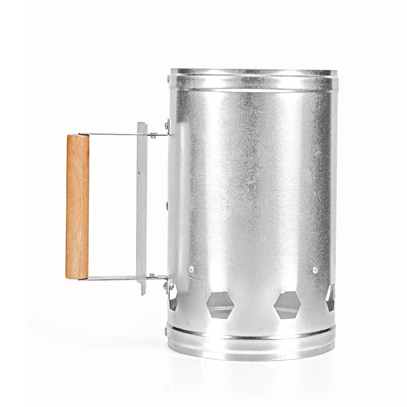 Quick Charcoal Fire Barrel Camping Charcoal Barrel Chimney Charcoal Fire Starter for BBQ Camping Picnic Outdoor Cooking Tools