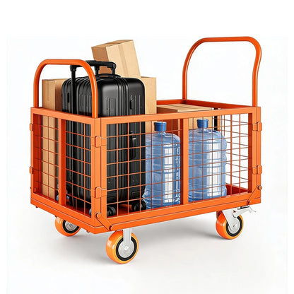 6-in-1 Platform Truck Cart with Cage 1800 lbs