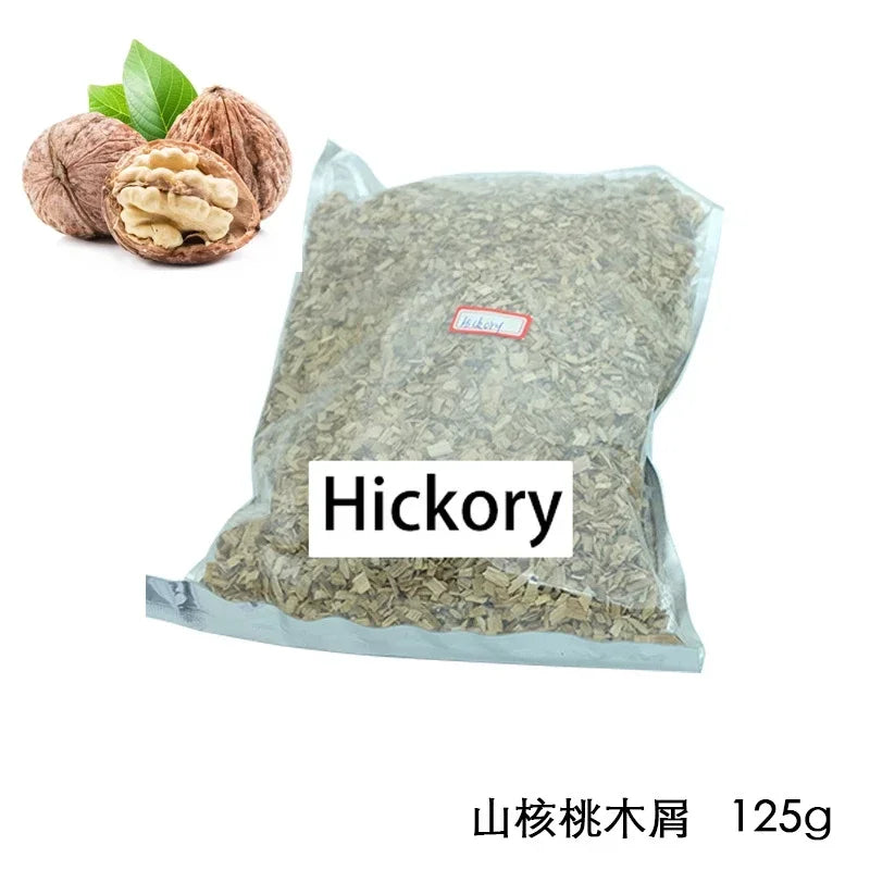Smoked Sawdust Wood Chips for Smoking 125g/bag Apple Cherry Oak Hickory,Outdoor Smoker Fumigation Box Bacon Wood BBQ Accessories