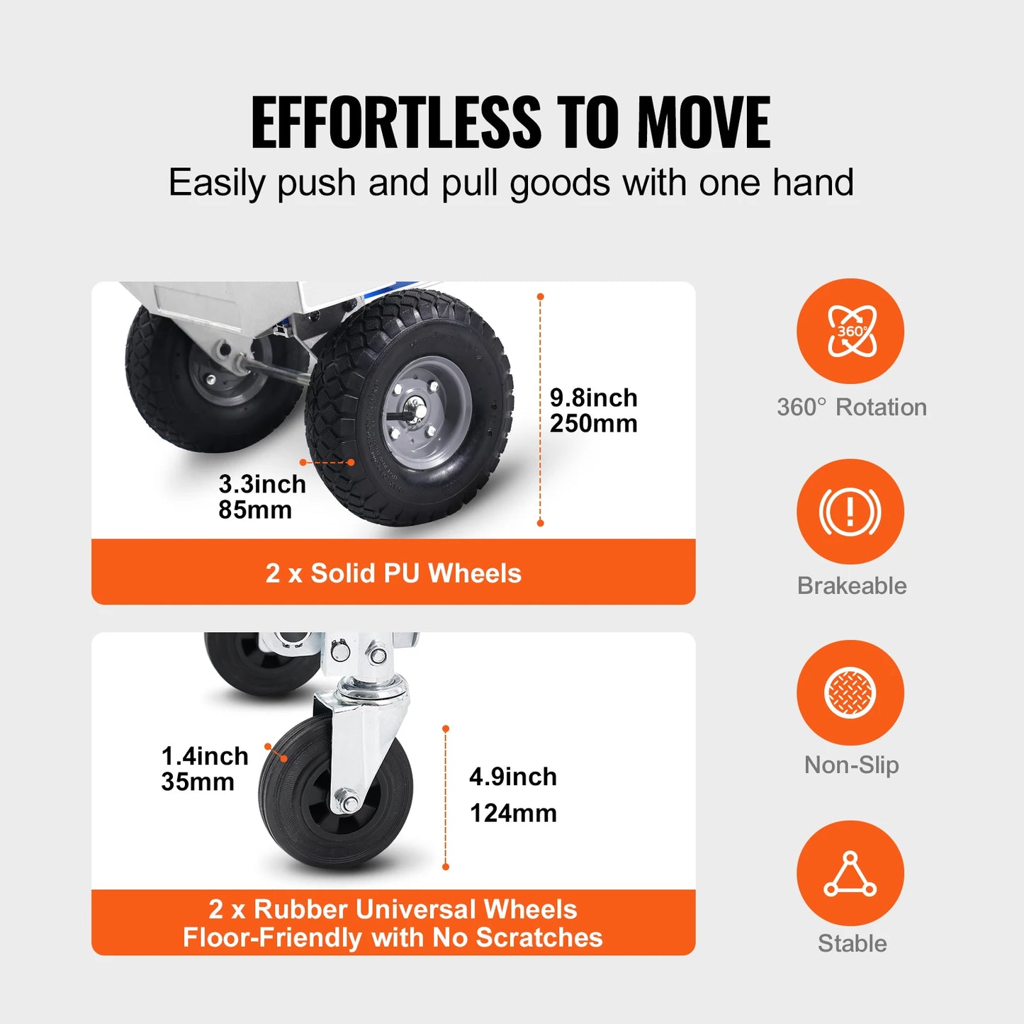 Industrial Folding Hand Truck Aluminum - Collapsible Cart