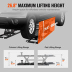 Heavy-Duty Carbon Steel Truck Lift with 120V Power Unit, Portable Car Lift - 7,000 LBS Capacity, 26.8" Max. Height