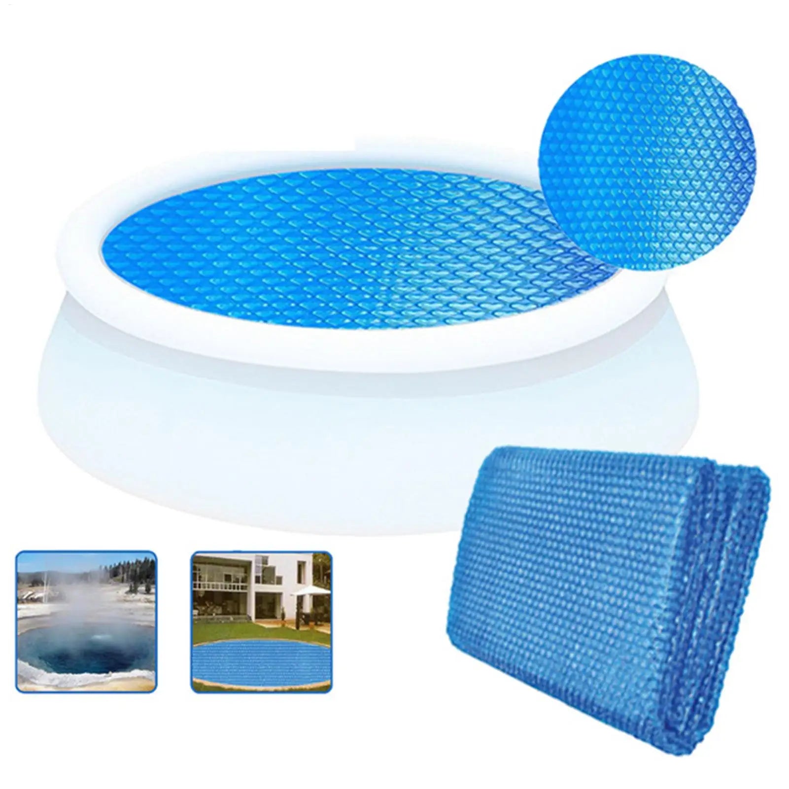 Solar pool cover Cuttable Round bubble Wrap Swimming Pool heat insulation blanket Tear Resistant Outdoor Hot Tub Protective Lid