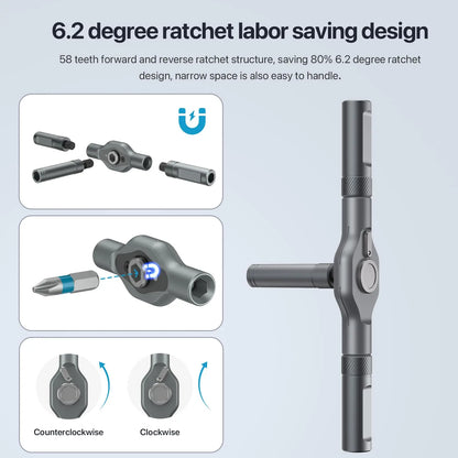 24-in-1 Ratchet Screwdriver Set with Magnetic Bits