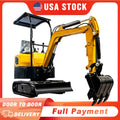 Mini Excavator 1ton Hydraulic Crawler Excavator 13.5HP Small Trencher Digger For Farm Garden