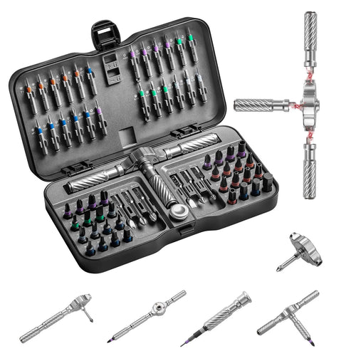 66-in-1 Ratchet Screwdriver Set with Magnetic Bits