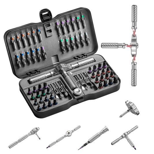 66-in-1 Ratchet Screwdriver Set with Magnetic Bits