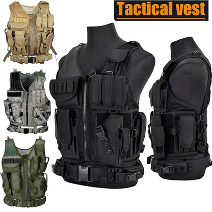 Multi-Pocket SWAT Tactical Vest - Jungle Combat