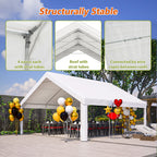 20x20FT Party Tent with 2 Storage Bags & Removable Sidewalls, Outdoor Canopy for Wedding, BBQ, Camping, Commercial Use