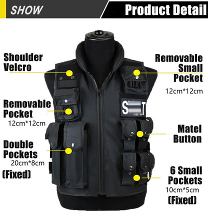 SWAT Multi-Pocket Tactical Vest - CS & Paintball