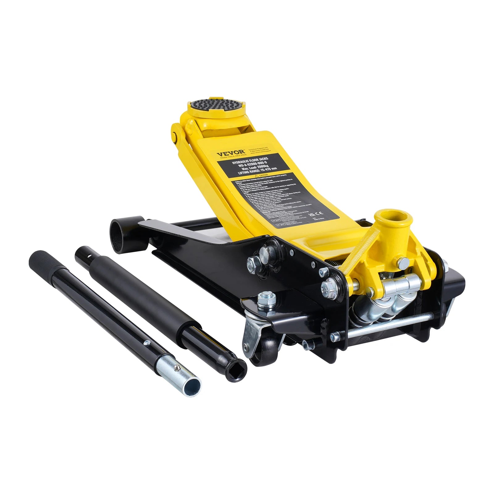 2 Ton Low Profile Floor Jack Heavy Duty Iron Hydraulic Racing Floor Jack Hydraulic Car Jack Dual Piston Quick Lift Pump