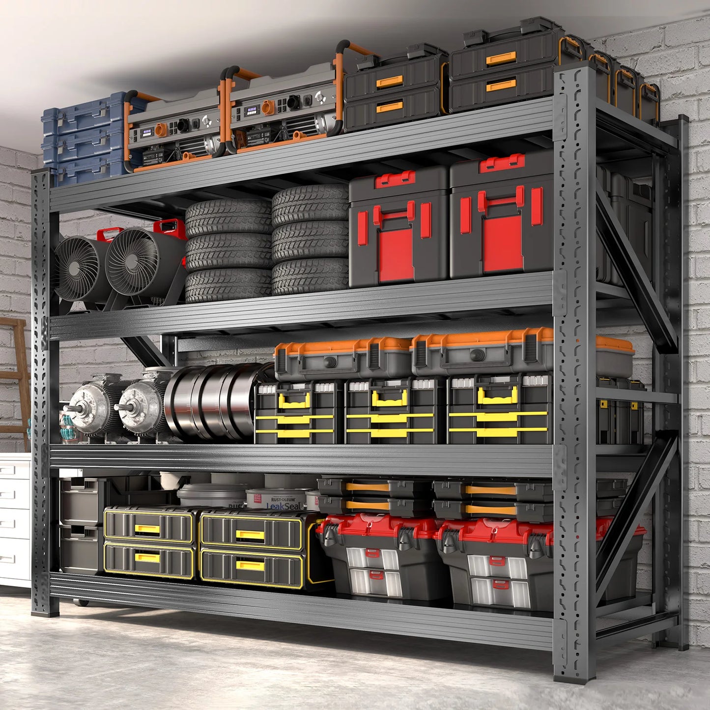 Garage Shelving 6000 lbs Heavy Duty, 4/5 Tier