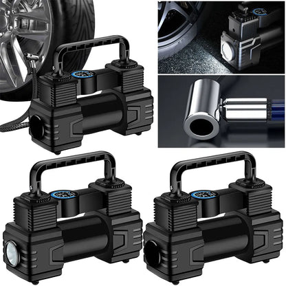 12V Car Tire Inflator with Digital Display & LED